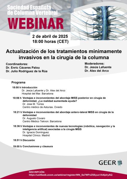 Actualización de los tratamientos mínimamente invasivos en la cirugía de la columna